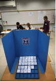 Haifa An Israeli woman casts her ballot at a polling station  in the northern city