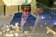 Elton John dines at Mr. Chow after announcing Dolce & Gabbana boycott