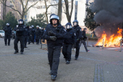 Blockupy Proteste anlässlich der EZB Eröffnung in Frankfurt