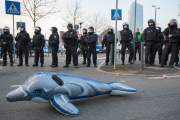 Blockupy Proteste anlässlich der EZB Eröffnung in Frankfurt