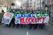 Blockupy Proteste anlässlich der EZB Eröffnung in Frankfurt