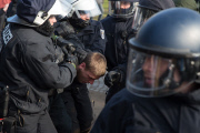 Blockupy Proteste anlässlich der EZB Eröffnung in Frankfurt