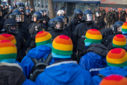 Blockupy Proteste anlässlich der EZB Eröffnung in Frankfurt