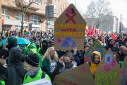 Blockupy Proteste anlässlich der EZB Eröffnung in Frankfurt