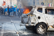 Blockupy Proteste anlässlich der EZB Eröffnung in Frankfurt