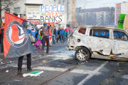 Blockupy Proteste anlässlich der EZB Eröffnung in Frankfurt