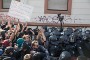 Blockupy Proteste anlässlich der EZB Eröffnung in Frankfurt
