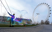 Guinness World Record for the World's Largest Bubble, London, Britain - 18 Mar 2015