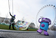 Guinness World Record for the World's Largest Bubble, London, Britain - 18 Mar 2015