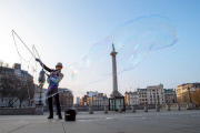 Guinness World Record for the World's Largest Bubble, London, Britain - 18 Mar 2015