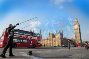 Guinness World Record for the World's Largest Bubble, London, Britain - 18 Mar 2015