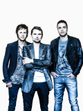 portrait of the english rock pop group muse in studio with Matthew Bellamy Dominic Howard Christopher Wolstenholme 2012/07 Credit : CAMHI/VISION/DALLE