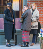 Exclusive... Demi Moore Takes Her Daughters Out For An Early Dinner In NYC 