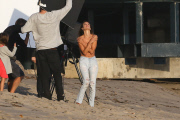 Topless Alessandra Ambrosio Sizzles for Beach Photo Shoot