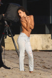 Topless Alessandra Ambrosio Sizzles for Beach Photo Shoot