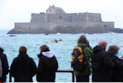 high tide off Saint-Malo