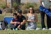LeAnn Rimes and Eddie Cibrian watch the kids play soccer at the park