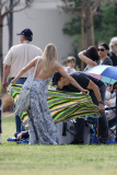 LeAnn Rimes and Eddie Cibrian watch the kids play soccer at the park