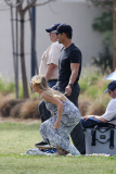 LeAnn Rimes and Eddie Cibrian watch the kids play soccer at the park