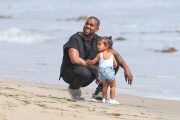*PREMIUM EXCLUSIVE* Kanye West, Kim Kardashian and baby North have a family day in Malibu**WEB EMBARGO UNTIL 10AM PST ON 03/24/15**