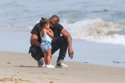 *PREMIUM EXCLUSIVE* Kanye West, Kim Kardashian and baby North have a family day in Malibu**WEB EMBARGO UNTIL 10AM PST ON 03/24/15**