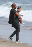 *PREMIUM EXCLUSIVE* Kanye West, Kim Kardashian and baby North have a family day in Malibu**WEB EMBARGO UNTIL 10AM PST ON 03/24/15**