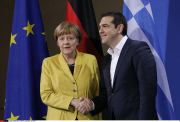 Germany Merkel and Tsipras of Greece Press conference