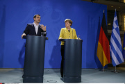 Germany Merkel and Tsipras of Greece Press conference