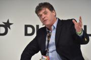 Andrew Keen (FutureCast) gestures on the..........