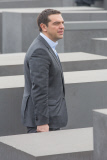 Alexis Tsipras besucht das Holocaust-Mahnmal in Berlin