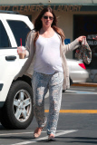 *EXCLUSIVE* Jessica Biel shows off huge baby bump during a beach walk