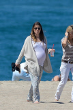 *EXCLUSIVE* Jessica Biel shows off huge baby bump during a beach walk