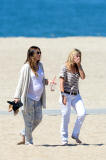 *EXCLUSIVE* Jessica Biel shows off huge baby bump during a beach walk