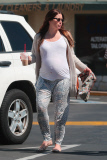 *EXCLUSIVE* Jessica Biel shows off huge baby bump during a beach walk