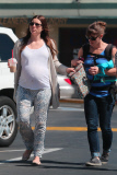 *EXCLUSIVE* Jessica Biel shows off huge baby bump during a beach walk