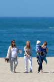 *EXCLUSIVE* Jessica Biel shows off huge baby bump during a beach walk