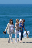 *EXCLUSIVE* Jessica Biel shows off huge baby bump during a beach walk