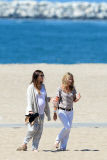 *EXCLUSIVE* Jessica Biel shows off huge baby bump during a beach walk