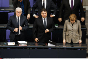 Berlin members of the Bundestag commemorate the victims of the crashed Germanwings airplane