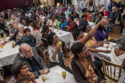 'Posh Club' Ritz-inspired tea party for pensioners, London, Britain - 25 Mar 2015