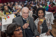 'Posh Club' Ritz-inspired tea party for pensioners, London, Britain - 25 Mar 2015