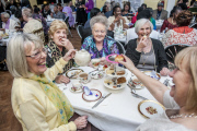'Posh Club' Ritz-inspired tea party for pensioners, London, Britain - 25 Mar 2015