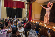 'Posh Club' Ritz-inspired tea party for pensioners, London, Britain - 25 Mar 2015