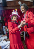 'Posh Club' Ritz-inspired tea party for pensioners, London, Britain - 25 Mar 2015