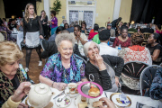 'Posh Club' Ritz-inspired tea party for pensioners, London, Britain - 25 Mar 2015