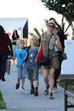 Naomi Watts takes her boys to karate class
