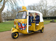 The Prince of Wales launches a Rickshaw Race