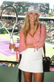 Nina Agdal Celebrates Her Birthday at Lacoste Suite Miami Open