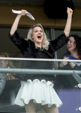 Ashley Roberts Raises Temperatures At Ascot Racecourse