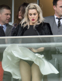 Ashley Roberts Raises Temperatures At Ascot Racecourse